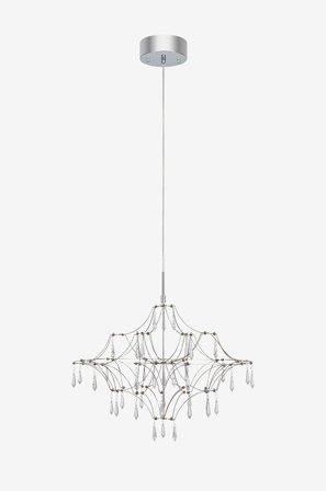 Markslöjd - Ljuskrona lampa Efesos 60cm - Silver - Kristallkronor - Från Homeroom