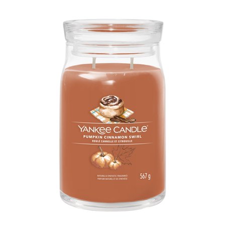 Yankee Candle Signature Jar Candles Pumpkin Cinnamon Swirl 567g - Candela Profumata