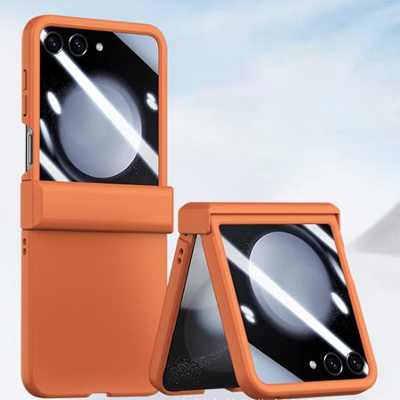 Z Flip 5 Fodral, Slim Pc Skin Feel Skyddande Fodral För Samsung Galaxy Z Flip 5 Med Ohindrat Skärmfönster & H gångjärnsskydd