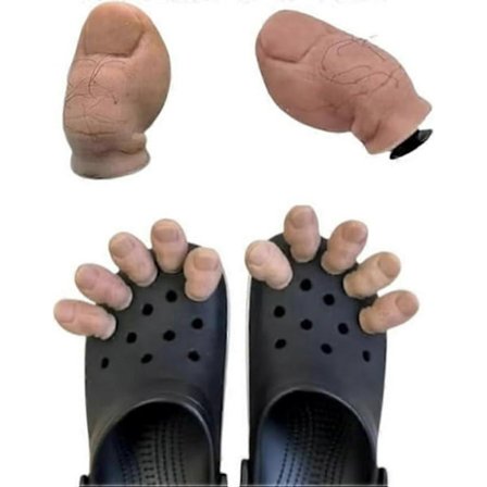 Billys storetå Crocs Charm med hår 3D Morsomme tåsko Charms DIY Personlig skodekorasjon for kvinner Menn Barn B