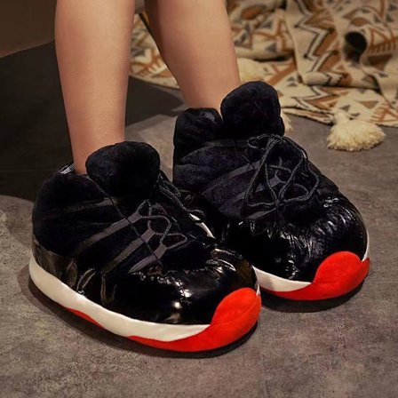 Vinter sjov aj kegle kokos bomuld hjemmesko sjove indendørs par hjem plys sko varm internet berømthed store bomuldssko