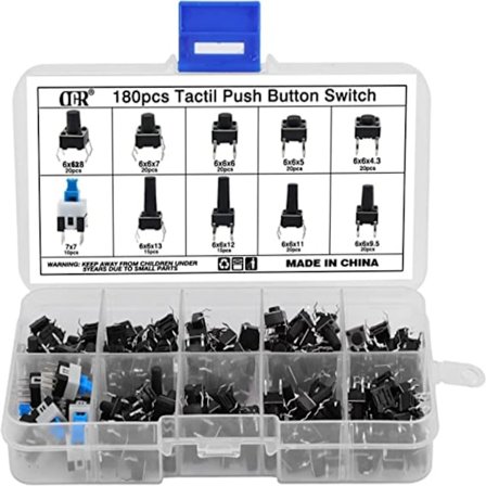 180 kpl 10 arvoa Kevyt kosketuskytkin Micro Momentary Tactile