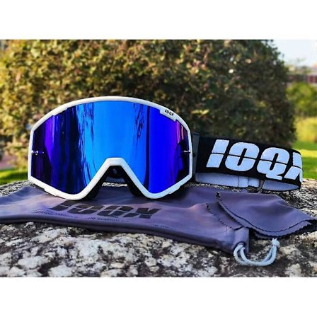 blå vit2023 Motocross Röda Glasögon Cykling ATV Motorcykelhjälm Glasögon Off-road Racing Ridglasögon Dirt Bike Gear Moto glas