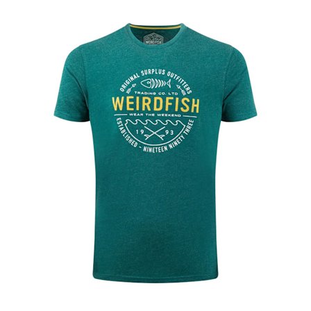 Weird Fish Herr Waves T-Shirt XXL Skogsgrön