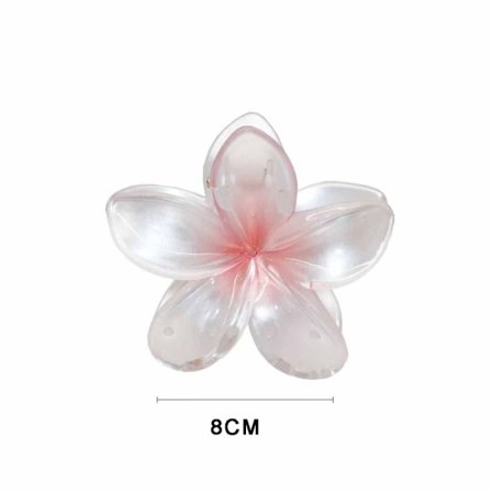 Frangipani Hair Clip Flower Hiusneula PINK 8cm