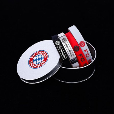 Fotbollsklubbslogotyp armband [rund ask] 4 armband [Bayern München]