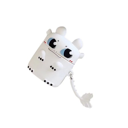 Bluetooth-hörlursfodral, droppskyddat, tecknat hörlursfodral i silikon med dammskydd för IOS-hörlurar, vitt för IOS Earbuds Pro 3