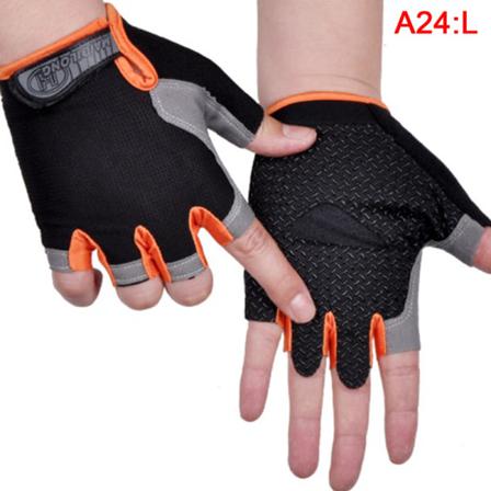 Cykling Anti-slip Anti-svett Herr Dam Half Finger Handskar Breat