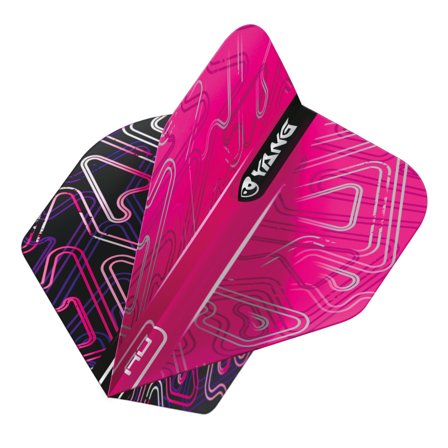 Red Dragon Darts Flights Yin Yang Pink/Black 100 Micron 3 Sets/Pack - 9 Flights, Pro Performance, Grip