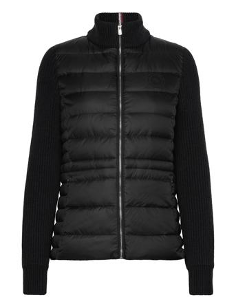 Knit Mix Down Jacket Fôret Jakke Svart Tommy Hilfiger*Betinget Tilbud