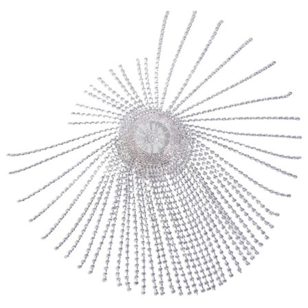 Vintage Crystal Beaded Klaff Cap Rhinestone tofsar Smycken Kedja Headpiece