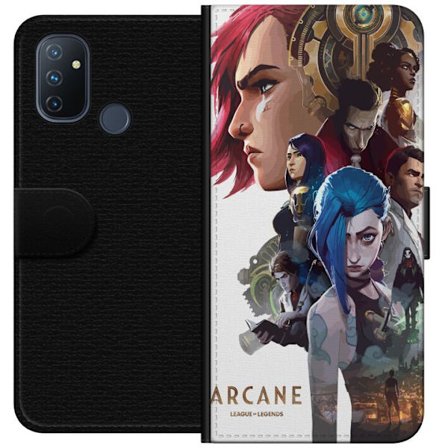 Yhteensopiva Lompakkokotelo OnePlus Nord N100 Arcane League of Legends juliste Netflix LoL anime-hahmot Jinx Vi pelifanitaide fantasiasuunnittelu