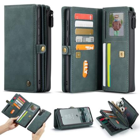 Caseme Samsung S21 Fe Caseme Big Wallet 2in1 Magnet Plånbok - Gr Grön