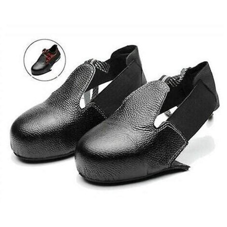 Sikkerhetssko Unisex anti-friksjon og sklisikre ståltuppdeksler universelle vernesko deksler svart, 36-46)