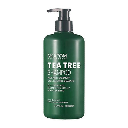 Shampo for tykkere hår og mot hårtap, Tea Tree Shampoo, nærende hårpleie med Tea Tree Oil, tre funksjonelle alternativer