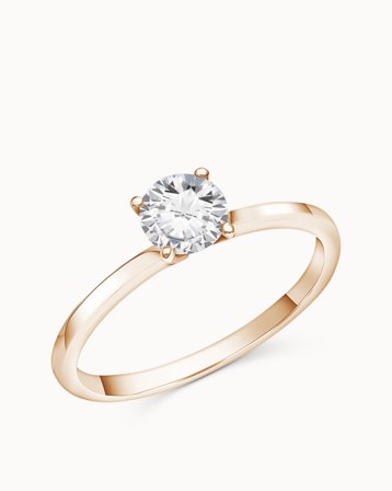Solitärring Celine 18K Roséguld 0.50 Carat - Förlovningsringar & Vigselringar hos Vanbruun