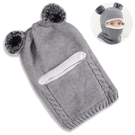 1 St Baby Vinter Mössa Scarf Set, Unisex Spädbarn Toddler Barn Mössa