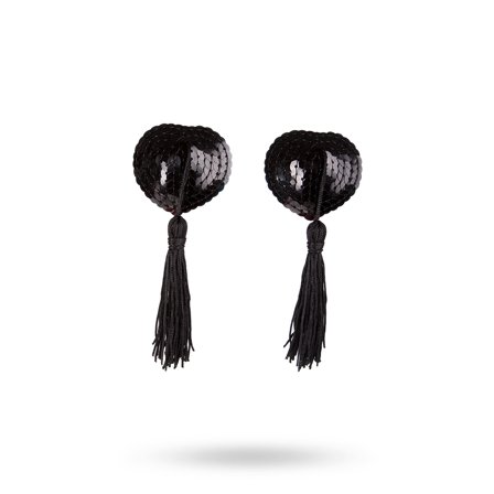 Sustainable Pleasure: Heart Nipple Pasties - Black - Vuxen.dk: Lingeri & undertøj