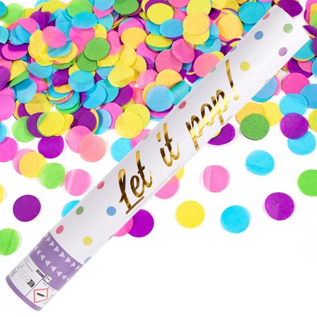 Konfettirør Flerfarved 40 cm