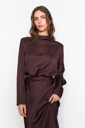 CAMILLA PIHL - Arlene Blouse - Dark brown Size44