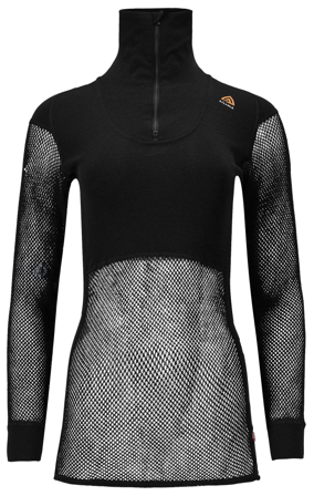 Aclima WoolNet Polo Shirt with Zip Woman Jet Black