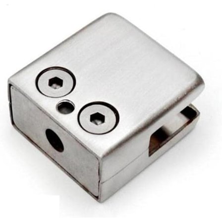 Glasklämma, 8-pack rostfritt stål fyrkantig klämma 6-8mm glasklämma klämfäste platt baksida Flat sanding