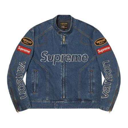 Supreme, Jackets Blauw, Heren, Maat:L
