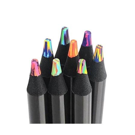 8 Farver Regnbueblyanter, Jumbo Farvede Blyanter til Voksne, Flerfarvede Blyanter til Kunsttegning, C