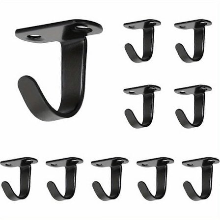 10 stk. Rustfrit Stål Skruemonterede Loftkroge, Under-Hylde Håndklæde/Kappe Tøj Hængekrog, Heavy Duty Hænger Til Badeværelse Skab Garage