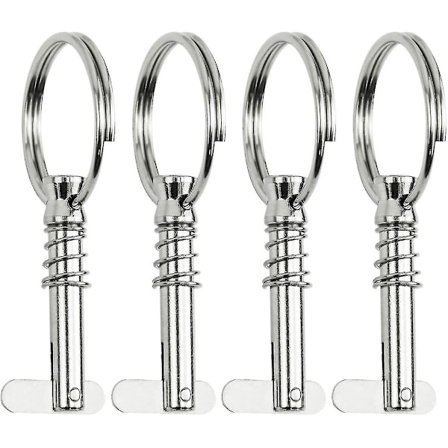 4 kpl 316 ruostumattomasta teräksestä valmistettuja pikalukitusnauloja veneisiin, pudotuskammella, 1/4" x 1" kahva, naru