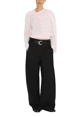 Holzweiler Slim Cashmere Cardigan Stickat Dam Rosa S