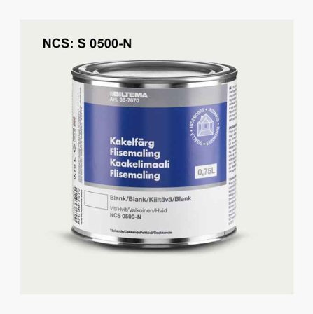 Kakelfärg vit 0 75 liter