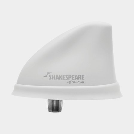 Antenne SIA Shakespeare Dorsal 5912-DS, aileron de requin, blanc, 10 x 6 x 6.5 cm