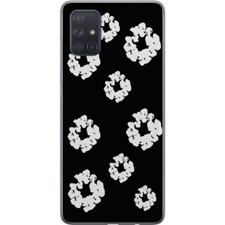 Samsung Galaxy A71 Läpinäkyvä kuori Tears esteettinen, ajaton denim-tunnelma ja kukkainspiroimat yksityiskohdat tuovat ilmaisevan ja korkealaatuise