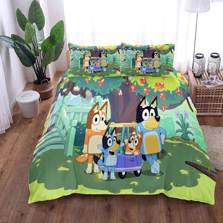 Shepherd Dog Bluey Tegneserie Print Dynetrekk Sett-08