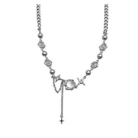 Nyt Design Udsøgt Stjerne Geometrisk Krystal Kæder Choker Halskæder Koreansk Mode Skinnende Smykker til Kvinder Jubilæum Bryllup