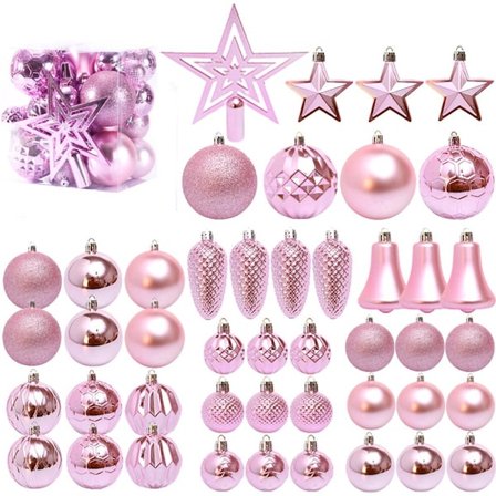 ING Julekule sett - 45 Julekuler i Plast - Julekuler i Plast - Juledekorasjon - Juledekorasjon - Hengende Jul