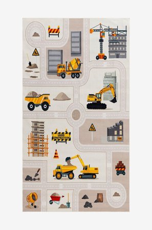 KM Home - Lapset Matto Play - Luonnonväri - Lasten matot - 80X150 - - Homeroom