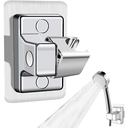 Duschhuvudhållare, 360° justerbar duschhållare, ABS-plast