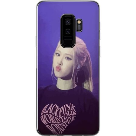 Yhteensopiva Puhelinkuori Samsung Galaxy S9+ Blackpink Rosé konserttikasvo kpop idoli, jossa on lavavalaisimet, moderni musiikki ja fanisymbolit lilaa