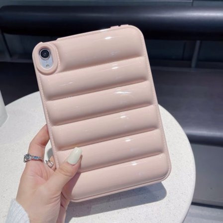 Tyylikäs suojakotelo iPad Pro 12.9 2018/2020/2021/2022 -malleille, vaaleanpunainen silikoni-ilmatyyny, pehmeä