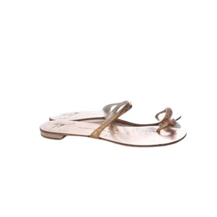 Giuseppe Zanotti Pre-owned, Pre-owned Leatherflats Geel, Dames, Maat:39 EU,leer