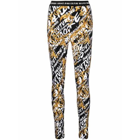 Versace Jeans Couture, Leggings Zwart, Dames, Maat:XS,print