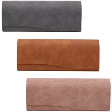 3 stk. Brilleetui i skinn, hardt brilleetui, motebriller