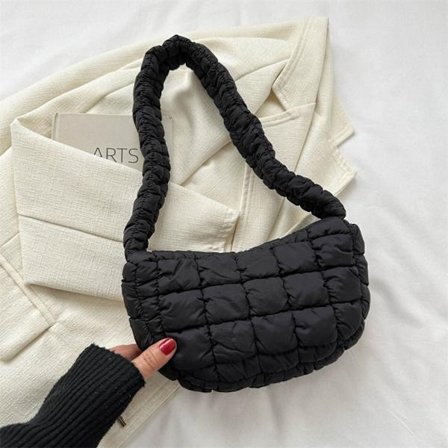 Skuldertaske Puffy Håndtaske SORT