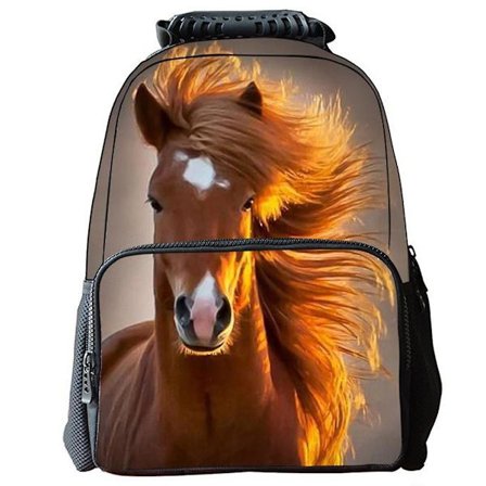 3d Horse Print Unisex Backpack
