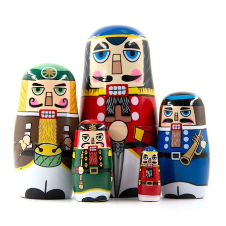 Pähkinänsärkijä Pesänukke, 5 kpl Venäläinen Matrjoška-nukke Joulu Pähkinänsärkijä Hahahdot Käsintehty Puinen Pähkinänsärkijä Sarja