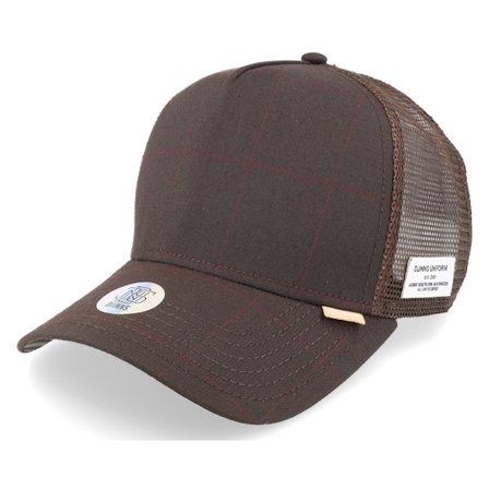 Djinns - Brown trucker Czapka Z Daszkiem - Glencheck Brown Trucker @ Hatstore