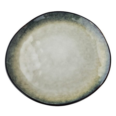 BASIC NATURE Fyrkantig middagstallrik i keramik 28 cm, beige