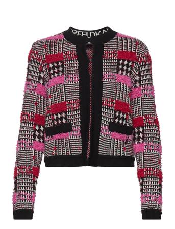 Boucle Knit Cardigan Stickad Tröja Cardigan Multi/mönstrad Karl Lagerfeld